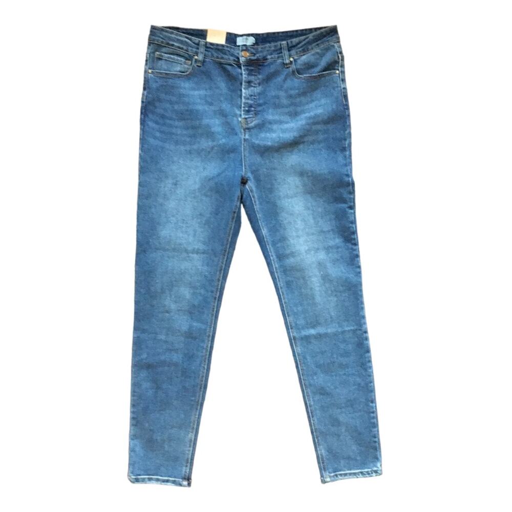 NWT AMARYLLIS High Rise Button Fly Skinny Jeans in Medium wash SZ 16